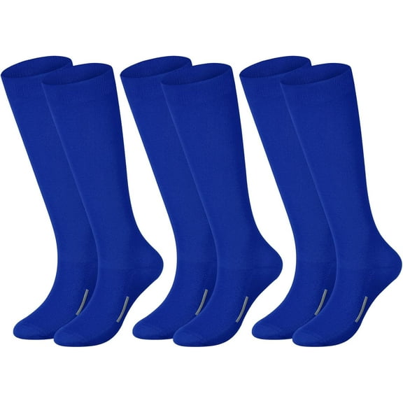 3 Pairs Soccer Socks Bulk Baseball Sock Youth High Long Tube Softball Football Team Boys Girls Adults Sport Sock