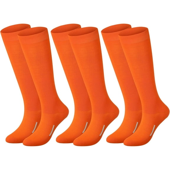 3 Pairs Soccer Socks Bulk Baseball Sock Youth High Long Tube Softball Football Team Boys Girls Adults Sport Sock