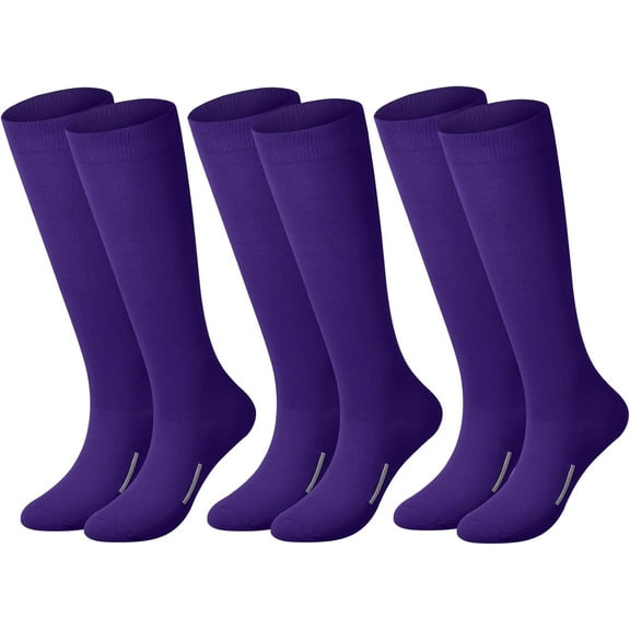 3 Pairs Soccer Socks Bulk Baseball Sock Youth High Long Tube Softball Football Team Boys Girls Adults Sport Sock