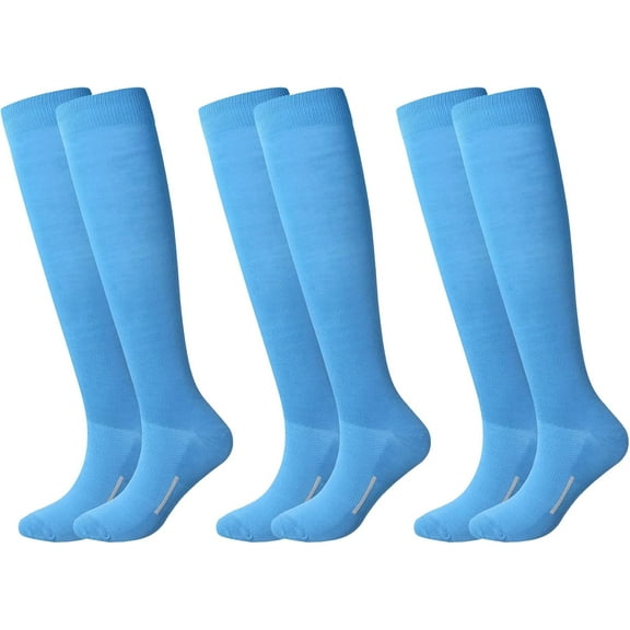 3 Pairs Soccer Socks Bulk Baseball Sock Youth High Long Tube Softball Football Team Boys Girls Adults Sport Sock