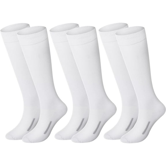3 Pairs Soccer Socks Bulk Baseball Sock Youth High Long Tube Softball Football Team Boys Girls Adults Sport Sock