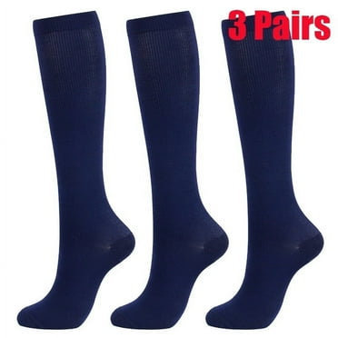 3 Pairs Sock Compression Socks Knee High Support Stockings for Men Women