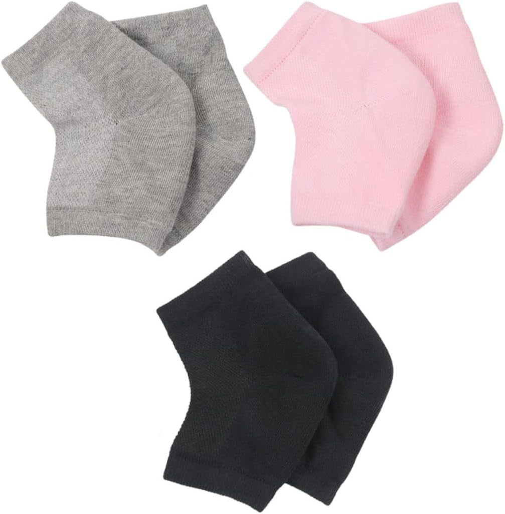 3 Pairs Socks for Heels Silicone Gel Foot Moisturizing Socks Lining