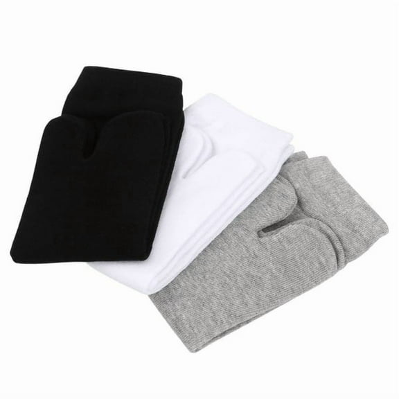 3 Pairs Socks Men Women Kimono Flip Flop Sandal Split Toe Tabi Ninja Socks Default ZDQ