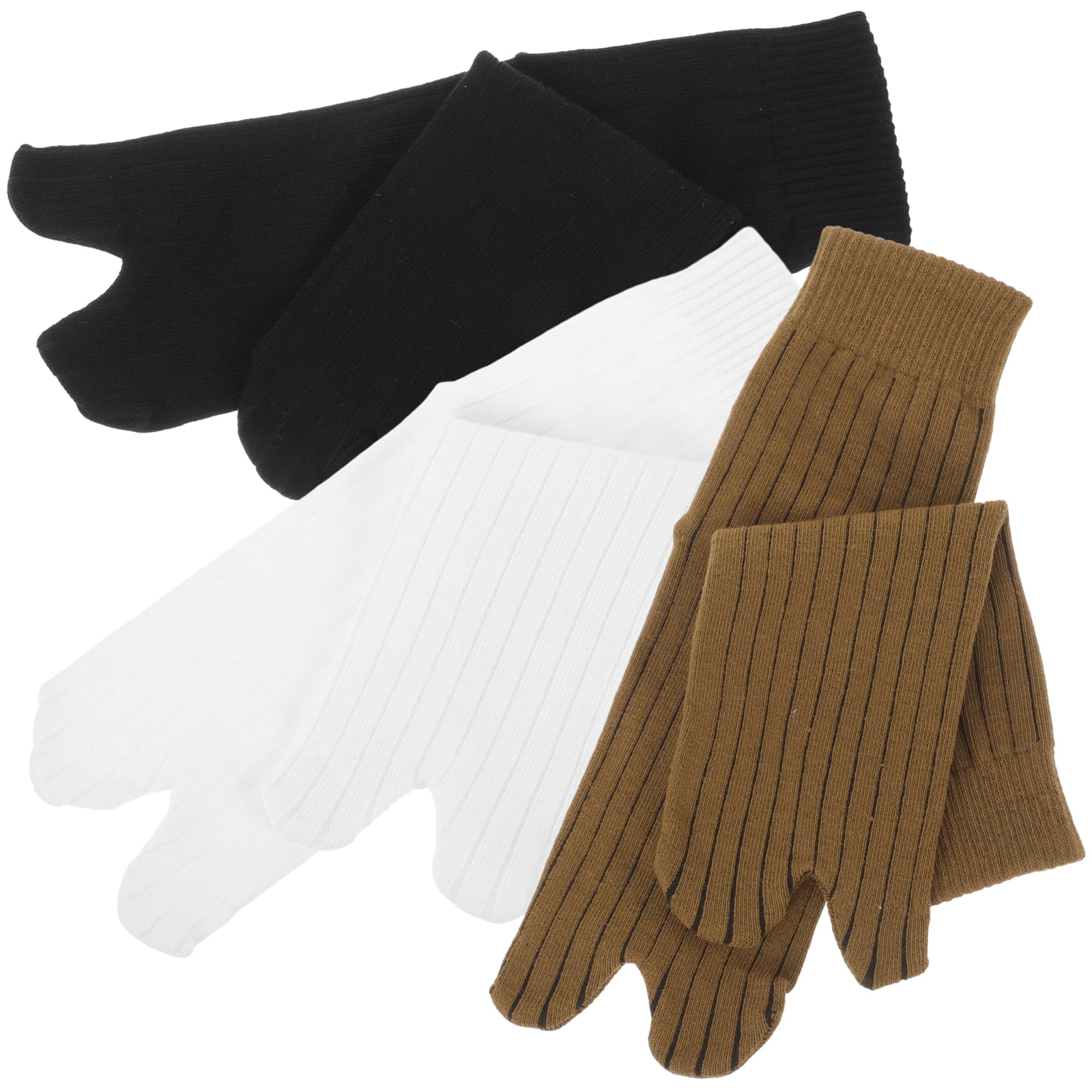 3 Pairs Socks for Men Toe Socks Thigh Highs Stockings Tall Tights High Ankle Socks Toe Separated