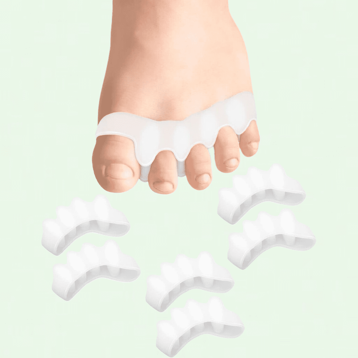 3 Pairs Soft Gel Toe Separators for Children, Effective Toe Spacers for