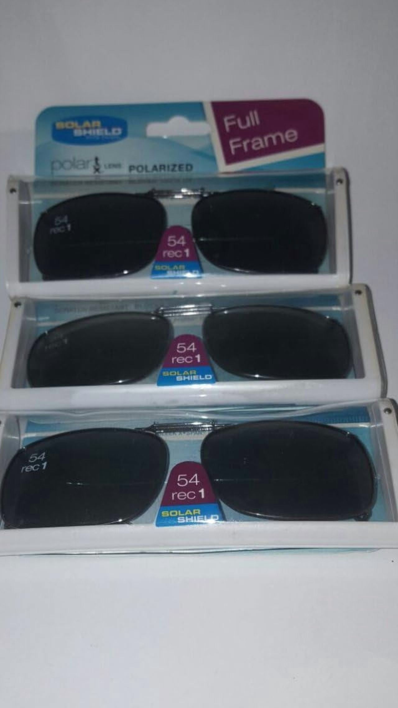 3 Pairs Solar Shield Driving Lens 54 Rec 1 Full Frame Polarized Clip on ...