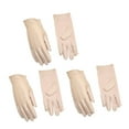 thumbnail image 1 of 3 Pairs Solid Color Cotton Gloves, Reusable Multi-Purpose Work Gloves, Soft Elastic Hand Protection for Jewelry Handling, Costume Events, and Formal Occasions Beige, 1 of 3