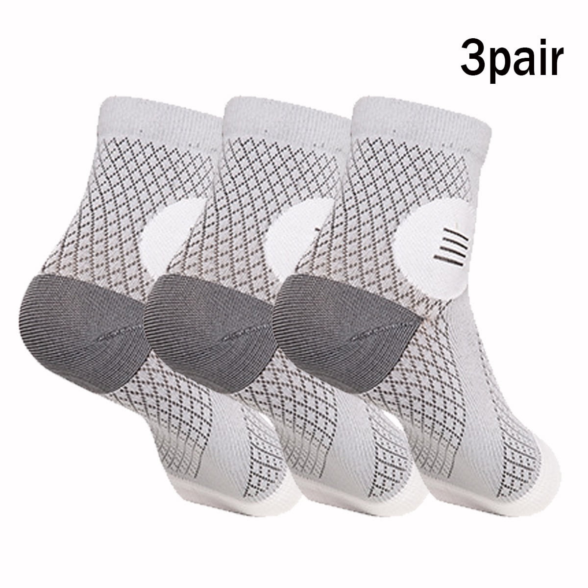 3 Pairs Soothe Socks Plantar Fasciitis Neuropathy Pain Ankle Brace