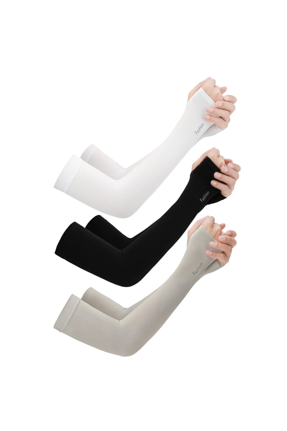 3 Pairs UV Cooling Ice Arm Sleeves for Men and Women, Outdoor Sports Covers