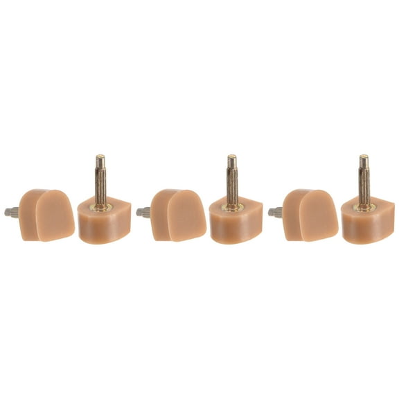 3 Pairs TPU High Heel Tips Shoes Replacement Tap Caps 2.4mm Pin, 10x9mm U-Shape Heel Repair Caps, Beige