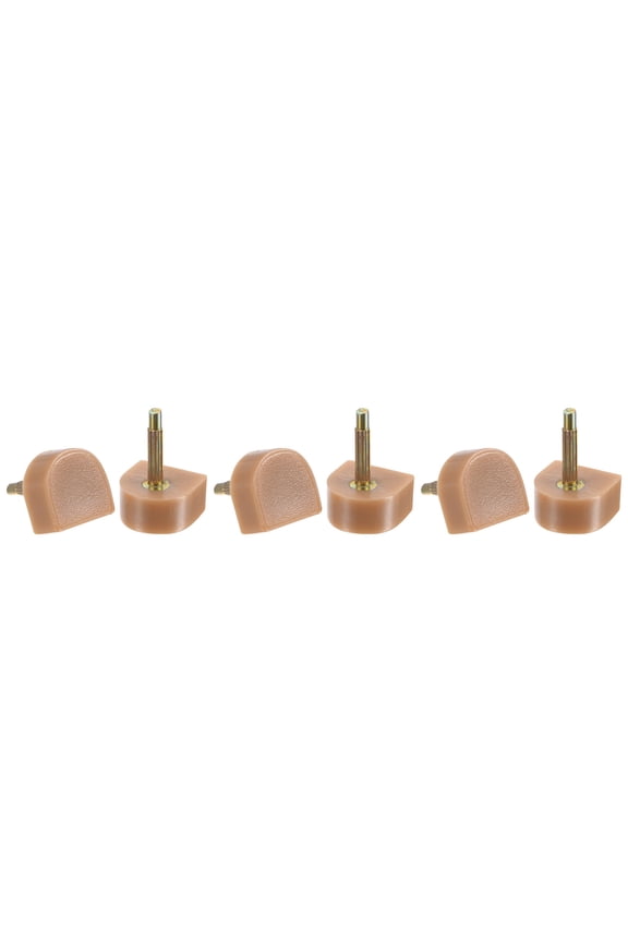 3 Pairs TPU High Heel Tips Shoes Replacement Tap Caps 2.4mm Pin, 12x12mm U-Shape Heel Repair Caps, Beige