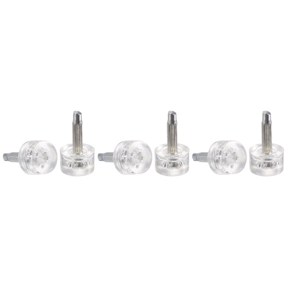 3 Pairs TPU High Heel Tips Shoes Replacement Tap Caps 3mm Pin, 10mm Round Shape Heel Repair Caps, Transparent