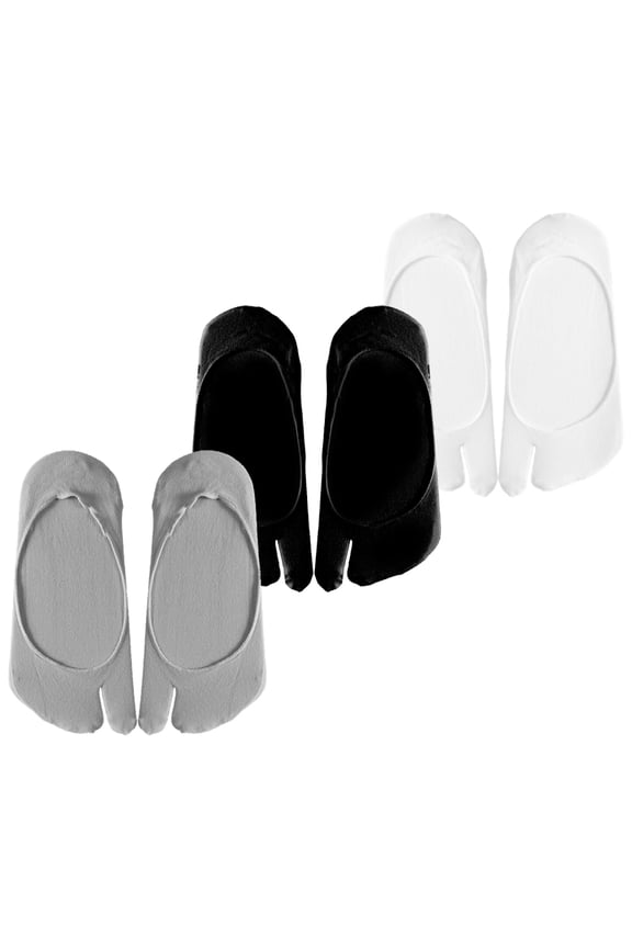 3 Pairs Tabi Socks Summer Chaps With Toes Separated Cotton Stockings Shallow Mouth Two Nylon Miss