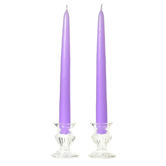3 Pairs Taper Candles Unscented 8 Inch Orchid Tapers .88 in. diameter x 8 in. tall