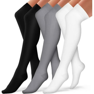 3 Pairs Compression Sock- Sherry Compression Sock for Women and Men  Circulation -Best for Running,20-30 mmHg Knee High Stockings  Nursing,Athletic