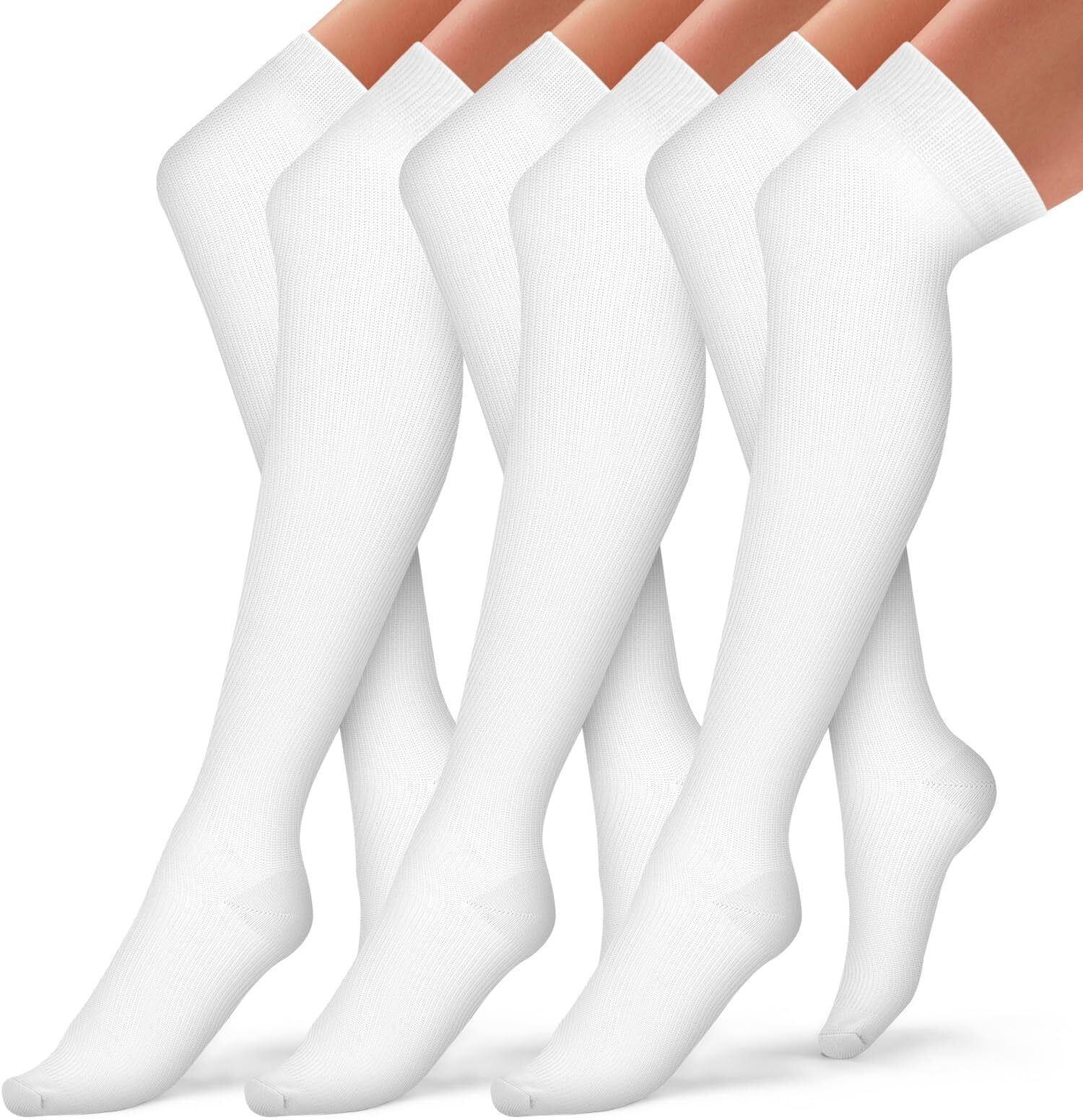 3 Pairs Thigh High Compression Socks for Women and Men Circulation 20