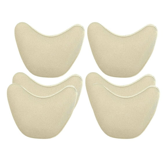 3 Pairs Toe Inserts for Shoes Too Big, Shoe Inserts, Foam Toe Filler, Shoe Fitters, Black And Beige - Skin color, 6.5x8x0.9cm