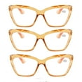 thumbnail image 1 of 3 Pairs Transparent Rhinestones Full Frame Cat Eye Reading Glasses Readers, 1 of 2