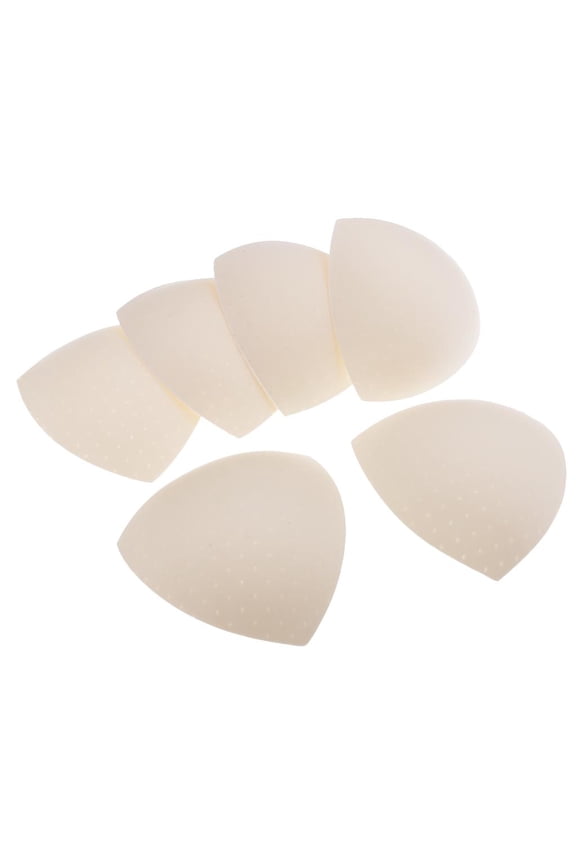 3 Pairs Triangle Bra Pad Inserts Foam Push Up Padding for Removable - Brown, 15cm