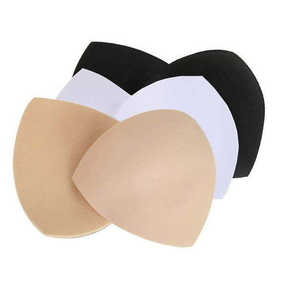 3 Pairs Triangle Sports Bra Inserts Push Up Breast Bra Insert Pads Removable