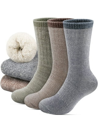 Yeblues 5 Pairs Wool Socks Mens, Thick Warm Winter Socks, Hiking