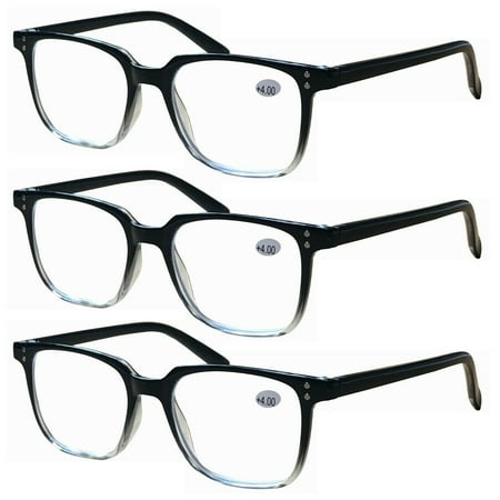 3 Pairs Unisex Blue Light Blocking Reading Glasses Computer Readers for Men Women +1.50