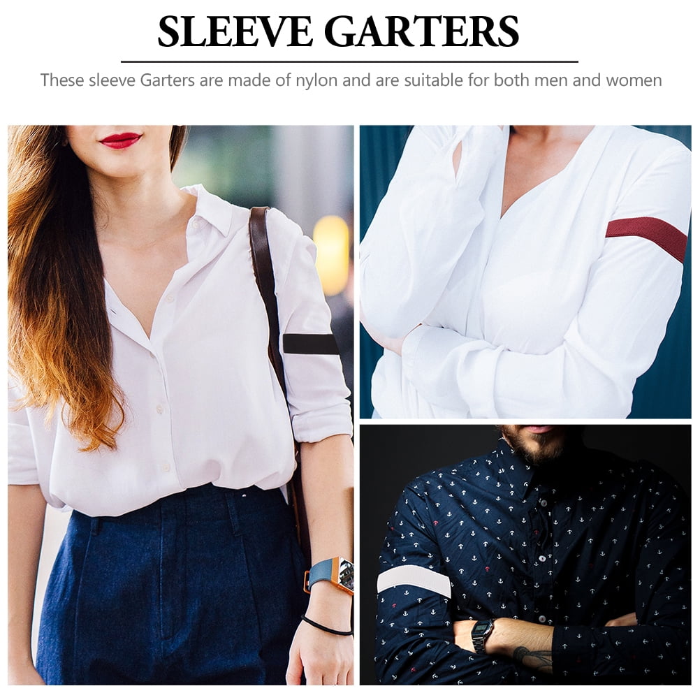3 Pairs Unisex Sleeve Garters Antislip Shirt Sleeve Holders Arm Shirt