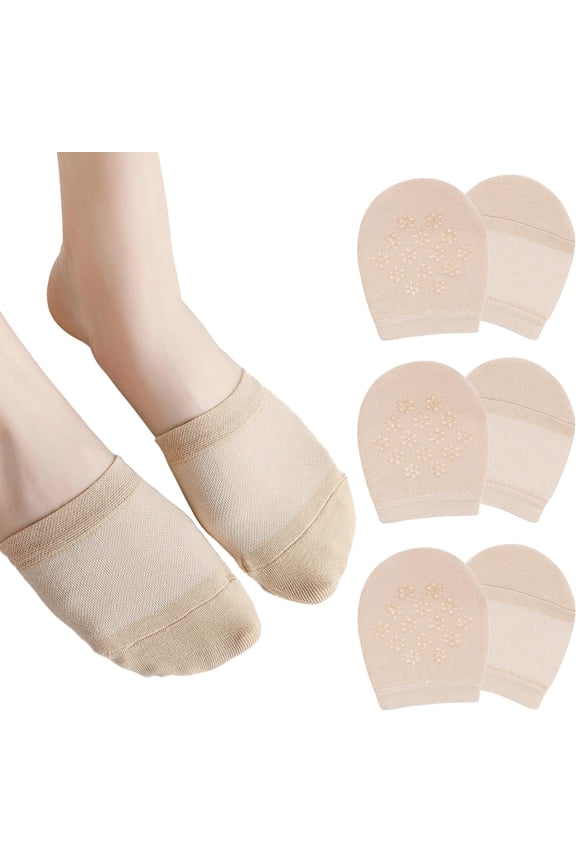 3 Pairs Upgrade Mesh Toe Topper Liner Socks Breathable No Show Half Socks…