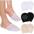 thumbnail image 1 of 3 Pairs Upgrade Mesh Toe Topper Liner Socks Breathable No Show Half Socks…, 1 of 6