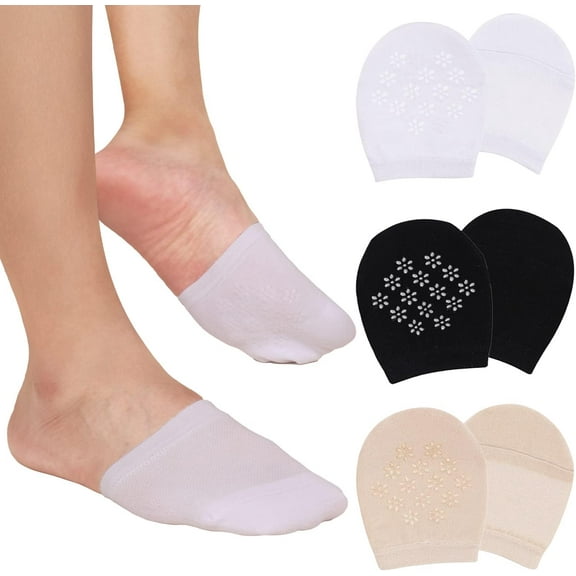 3 Pairs Upgrade Mesh Toe Topper Liner Socks Breathable No Show Half Socks…