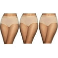 thumbnail image 1 of 3 Pairs Vanity Fair Women's Beyond Comfort Hi-Cut Briefs Modal 13250, Size 8, Neutral, 1 of 10