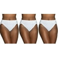 thumbnail image 1 of 3 Pairs Vanity Fair Women's Illumination Hi Cut Panties, 13108, White, Size 5, 1 of 5