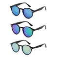 thumbnail image 1 of 3 Pairs Vintage Inspired Round Horn Rimmed Key Hole Bridge Fashion Sunglasses for Men & Women, 1 of 1