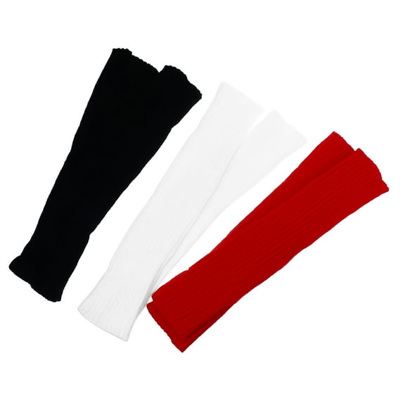 3 Pairs Warm Boot Socks Winter Knitted Leg Warmer Socks for Women