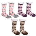 thumbnail image 1 of 3 Pairs Warm Slipper Socks Christmas Fuzzy Socks Non Slip Soft Fluffy Cozy Fleece Lining Home Socks, 1 of 6