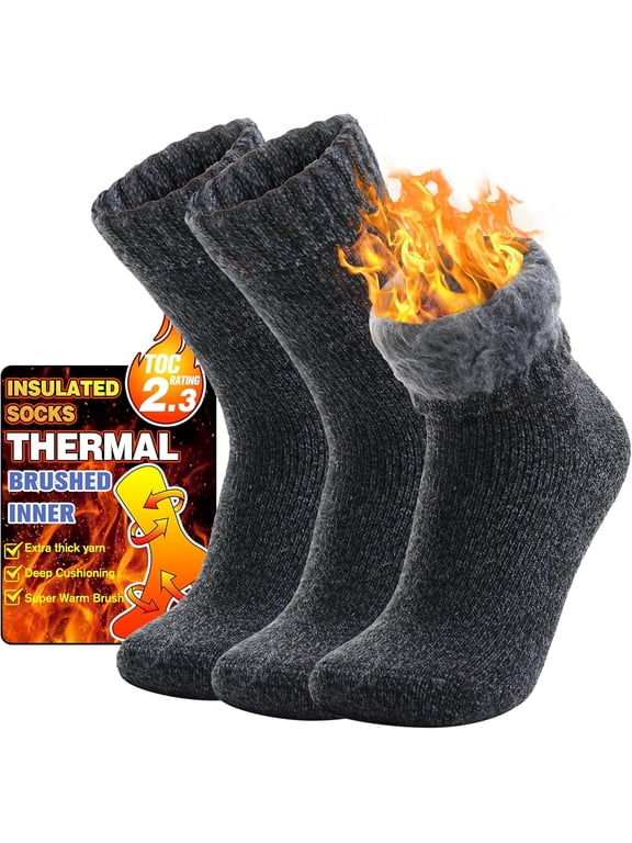 3 Pairs Warm Thermal Socks for Women & Men Winter Ski Thick Boot Insulated Socks for Cold Weather