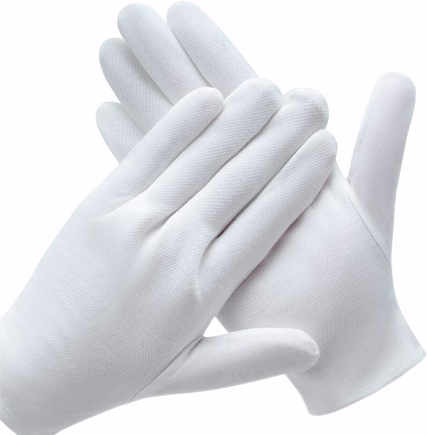 3 Pairs White Cotton Gloves for Dry Hands Eczema SPA Moisturizing
