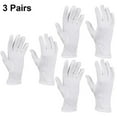 thumbnail image 1 of 3 Pairs White Polyester Marching Gloves, Formal Tuxedo Honor Guard Parade Gloves, 1 of 4