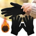 thumbnail image 1 of 3 Pairs Winter Magic Gloves Adults Warm Stretchy Unisex Black Gloves One Size Fits Most Men Women Teens Magic Knit Gloves, 1 of 9