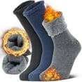 thumbnail image 1 of 3 Pairs Winter Thermal Heated Socks for Men Warm Winter Ski Thick Boot Insulated Wool Socks for Cold Weather Size 9-13, 1 of 7