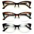 thumbnail image 1 of 3 Pairs Women Cateye Reading Glasses HalfRim - Stylish Comfortable Reading Glasses DR03 +1.50, 1 of 4