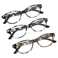 thumbnail image 1 of 3 Pairs Women Classic Floral Readers With Spring Hinge - Oval Reading Glasses Magnification, 1 of 15