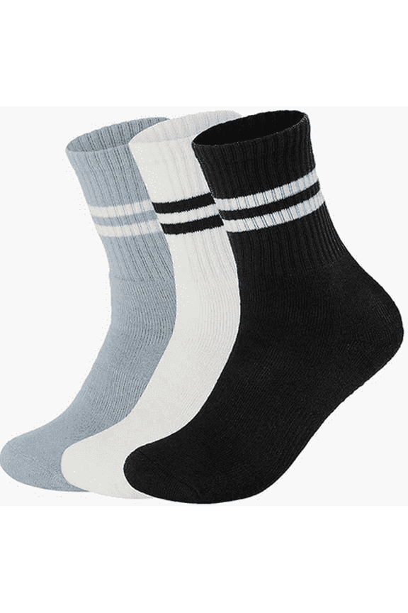 3 Pairs Women Pilates Socks with Grips Grippy Yoga Ballet Barre Hospital Gym Athletic Socks