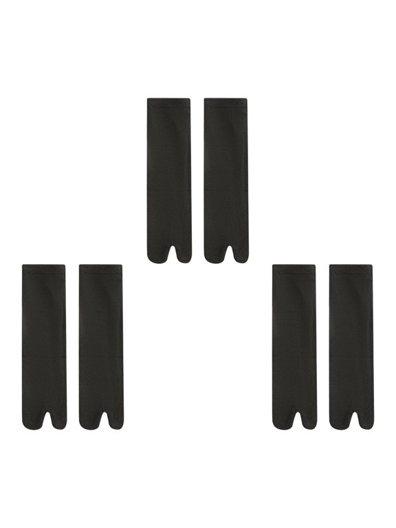 3 Pairs Women Split Toe Socks Breathable Color Toe Separator Middle Tube Socks For Thong Sandals