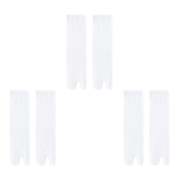 3 Pairs Women Split Toe Socks Breathable Color Toe Separator Middle Tube Socks For Thong Sandals