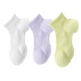 thumbnail image 1 of 3 Pairs Women's Ankle Athletic Socks Soft Cotton Cushioned Breathable Design with Ribbed Cuffs for Active Casual Wear - 3 pairs-B, 1 of 7