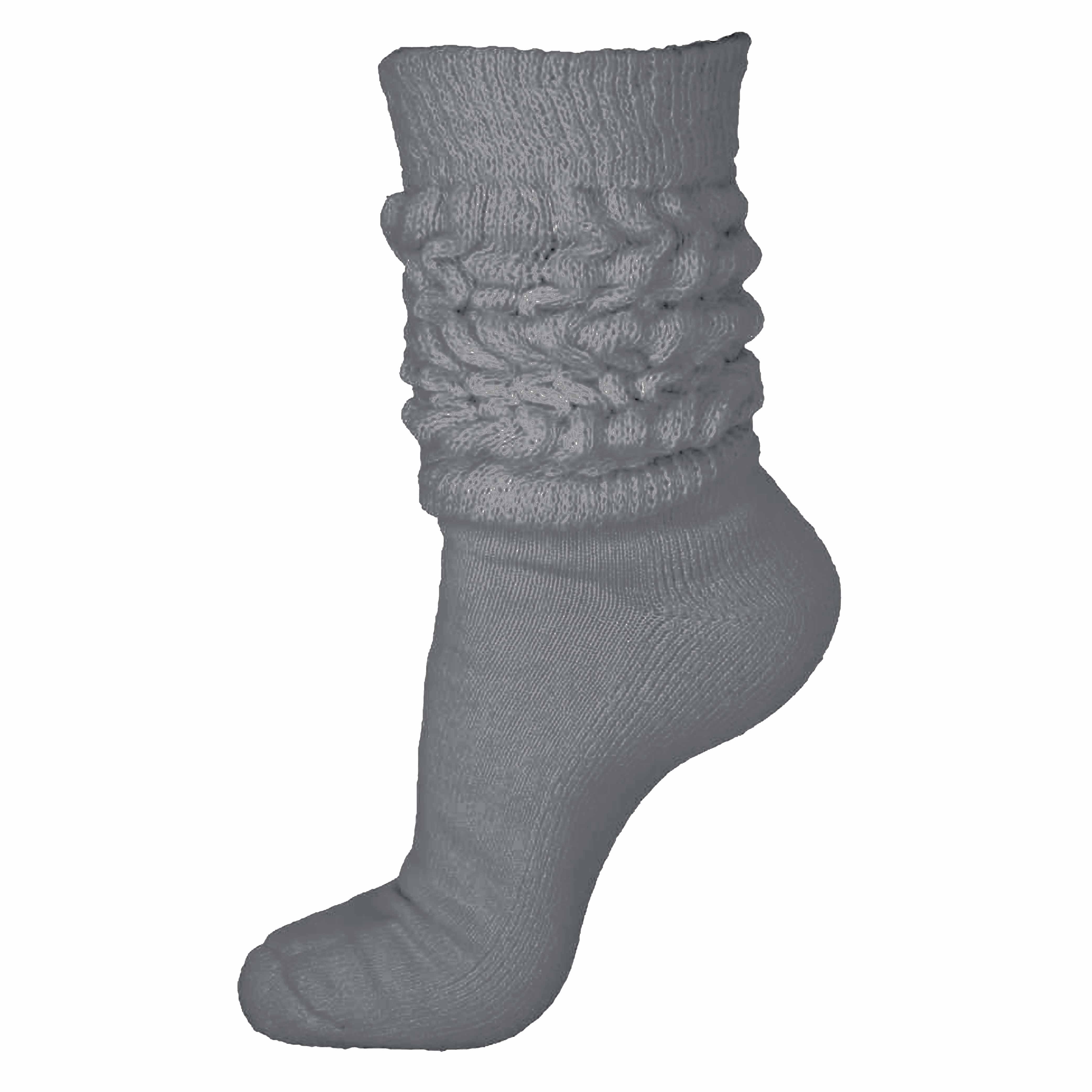 Grey Marl Knitted Slouchy Socks, Accessories