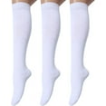 thumbnail image 1 of 3 Pairs Women's Cotton Opaque Knee High Socks, 1 of 1