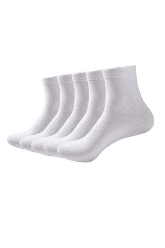 3 Pairs Women's Dress Socks Bamboo Cotton Casual Business (White)